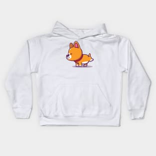 Cute Corgi Peeing Kids Hoodie